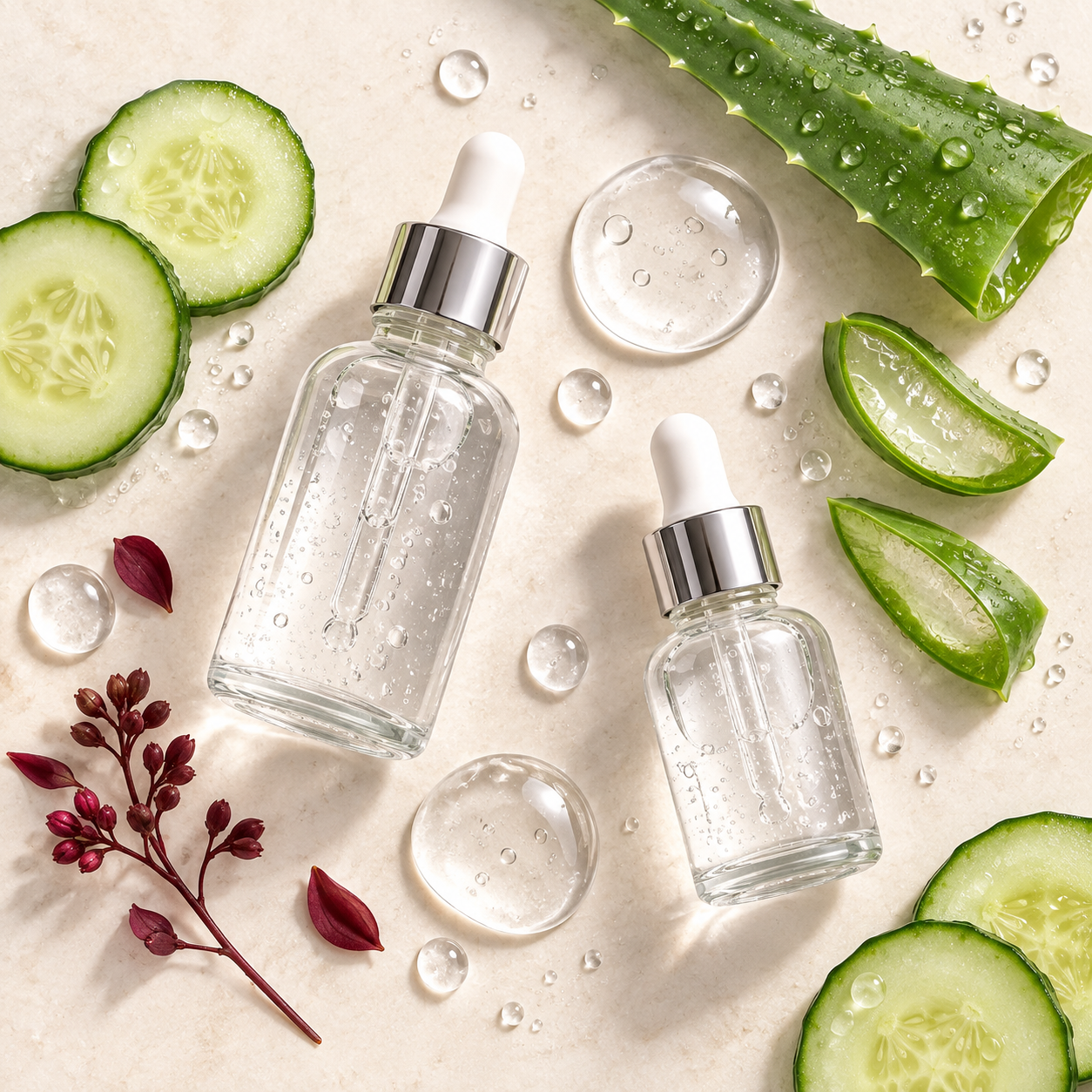 Glycérine hydratante avec aloe vera et concombre